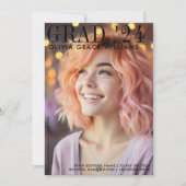 Moderne Tijdschrift Overlay Afstuderen Aankondiging (Voorkant)