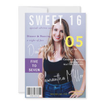 Moderne tijdschriftcover 2 foto's Sweet 16