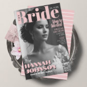 Moderne tijdschriftcover Bruidsfeest Kaart