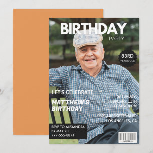 Moderne tijdschriftcover voor hem Foto 83ste verja Kaart