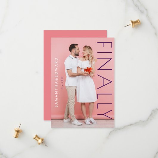 Moderne tijdschriften bekijken Foto Save The Date (Voorkant / Achterkant in situ)