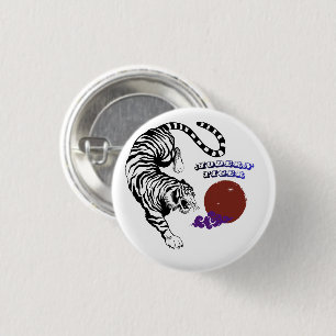 Moderne Tijger Grafische Kunst Ronde Button 3,2 Cm
