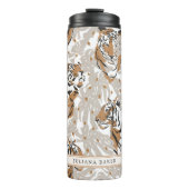 Moderne tijgervulling op maat thermosbeker (Voorkant)