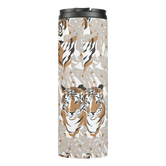 Moderne tijgervulling op maat thermosbeker (Achterkant)