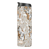 Moderne tijgervulling op maat thermosbeker (Geroteerd rechts)