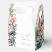 Moderne Tiki Masker Strand Bruiloft Bedankdoosjes (Geopend)