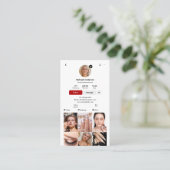 Moderne TikTok Influencer QR-code & Sociale media Visitekaartje (Staand voorkant)
