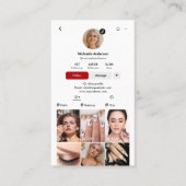 Moderne TikTok Influencer QR-code & Sociale media Visitekaartje (Voorkant)