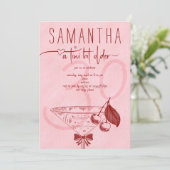 Moderne Tini beetje oudere boog Cherry Martini ver Kaart (Staand voorkant)