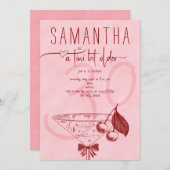 Moderne Tini beetje oudere boog Cherry Martini ver Kaart (Voorkant / Achterkant)