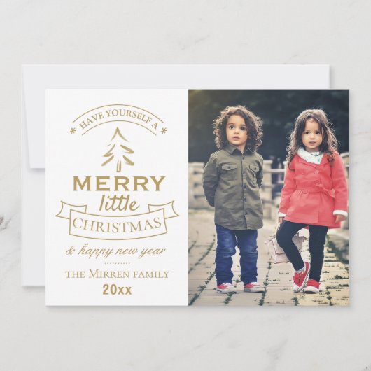 Moderne tinten // Fotovakantie-Kaart Feestdagenkaart (Voorkant)