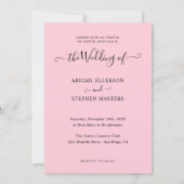 Moderne tinten roze fotocollage bruiloft kaart (Achterkant)