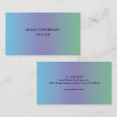 Moderne tinten van blauwe paarse groene verloopkle visitekaartje (Voorkant / Achterkant)