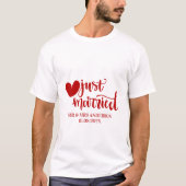 Moderne Tipeografie Voor Net Getrouwd Paar Aangepa T-shirt (Voorkant)