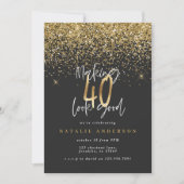 Moderne tipografie op 40 verjaardag glitter goud z (Voorkant)