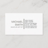 Moderne Titanium Professional Plain White Visitekaartje (Achterkant)