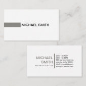 Moderne Titanium Professional Plain White Visitekaartje (Voorkant / Achterkant)