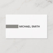 Moderne Titanium Professional Plain White Visitekaartje (Voorkant)