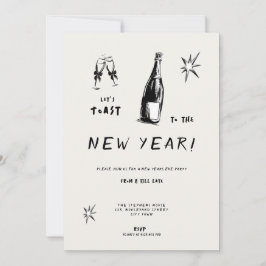 Moderne toast op het nieuwe jaar 2026 Vet typo Kaart