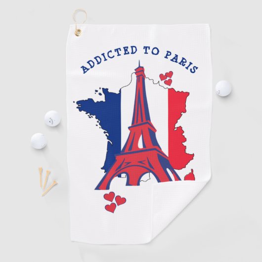 Moderne TOEGEVOEGD AAN PARIS-monogram Golfhanddoek (Insitu)