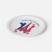 Moderne TOEGEVOEGD AAN PARIS-monogram Papieren Bordje (Gekanteld)