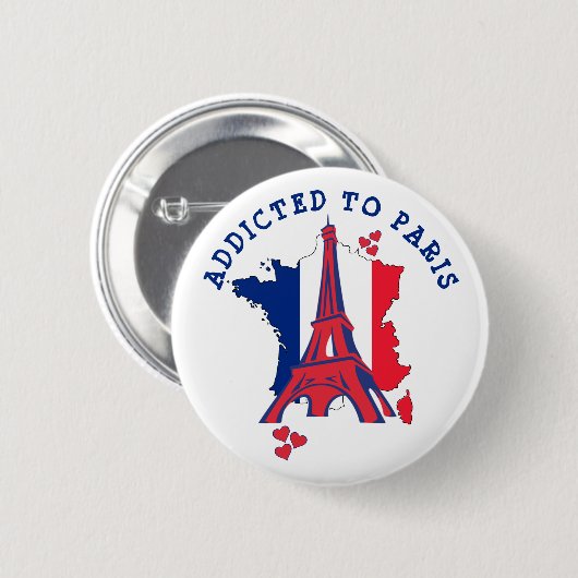 Moderne TOEGEVOEGD AAN PARIS Ronde Button 5,7 Cm (Voorkant /achterkant)