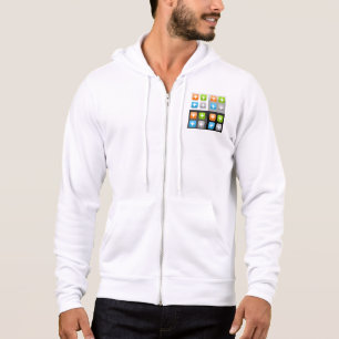Moderne Toevoeging Wiskunde Symbool Glanzende Glaz Hoodie