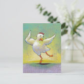 Moderne tolkdanseres die dansen leuk kunst briefkaart (Staand voorkant)