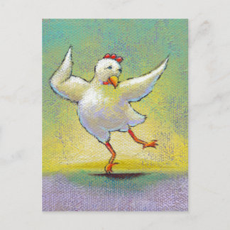 Moderne tolkdanseres die dansen leuk kunst briefkaart