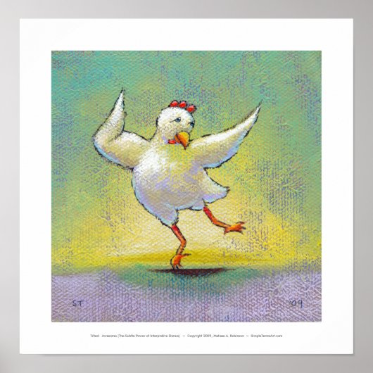 Moderne tolkdanseres die dansen leuk kunst poster (Voorkant)