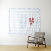 Moderne Tomatenrank Bruiloft Feest Fotobackdrop Wandkleed (In Situ (horizontaal))