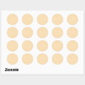 Moderne tonal Initialen Wedding met champagne Ronde Sticker (Vel)