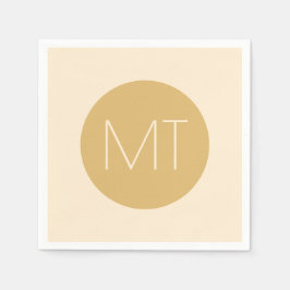 Moderne tonal Initialen Wedding met champagne Servet