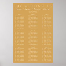 Moderne tonal Wedding Seating Chart Poster