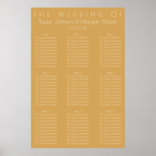Moderne tonal Wedding Seating Chart Poster