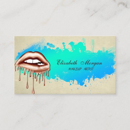 Moderne toneelschrijver met metaal visitekaartje (Voorkant)