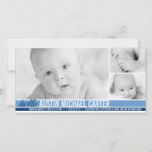 Moderne Tones Geboorteaankondiging Jongen Aankondiging (Voorkant)