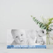 Moderne Tones Geboorteaankondiging Jongen Aankondiging (Staand voorkant)