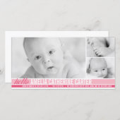 Moderne Tones Geboorteaankondiging Meisje Aankondiging (Voorkant / Achterkant)