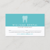 Moderne Tooth-Logo over Aqua-benoeming Visitekaartje (Voorkant)