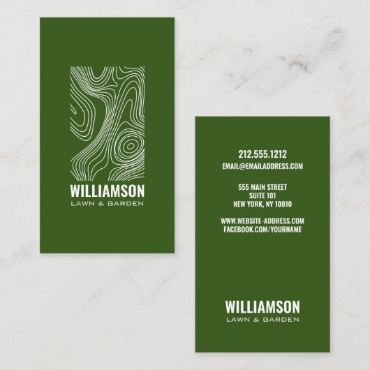 Moderne Topografie Landscaping Gazonverzorging Gro Visitekaartje (Voorkant / Achterkant)
