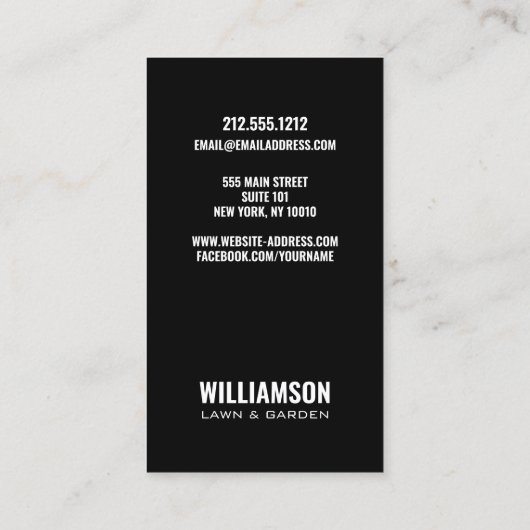 Moderne Topografie Landschapsarchitectuur Lawn Car Visitekaartje (Achterkant)