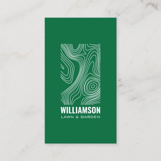 Moderne Topografie Landschapsarchitectuur Lawn Car Visitekaartje (Voorkant)