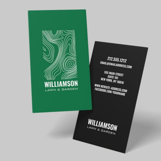 Moderne Topografie Landschapsarchitectuur Lawn Car Visitekaartje