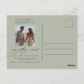 Moderne Topografie Volledige Foto Bruiloft Save Th Briefkaart (Achterkant)