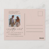 Moderne Topografie Volledige Foto Bruiloft Save Th Briefkaart (Achterkant)