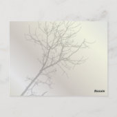 Moderne Tortelduifjes Boom witte bruiloft dank u Briefkaart (Achterkant)