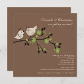 Moderne Tortelduifjes Bridal Shower Kaart (Voorkant / Achterkant)