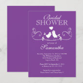 Moderne Tortelduifjes Bridal Shower Kaart (Voorkant / Achterkant)