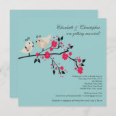 Moderne Tortelduifjes Bridal Shower Kaart (Voorkant / Achterkant)